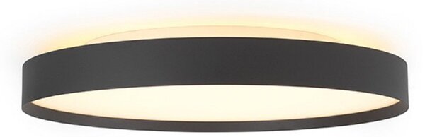 Lampa Sufitowa Halo Design, ściemnialny, czarny, sypialnia, tworzywo sztuczne