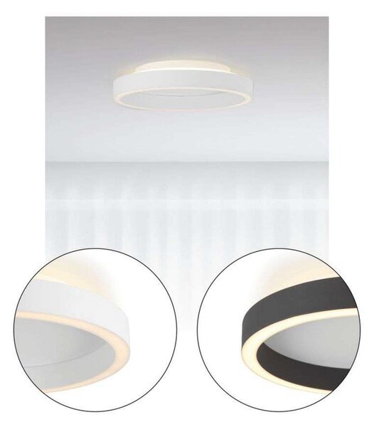 Lampa Sufitowa Halo Design, ściemnialny, biały, sypialnia, tworzywo sztuczne