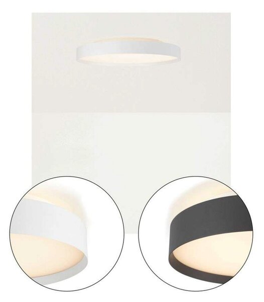 Lampa Sufitowa Halo Design, ściemnialny, biały, sypialnia, tworzywo sztuczne