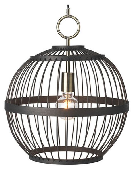 Lampa Wisząca Halo Design, czarny, jadalnia, drewno