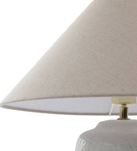 Lampa stołowa Thalorin Lucande, biały / opal, salon / jadalnia, ceramika, skandynawski