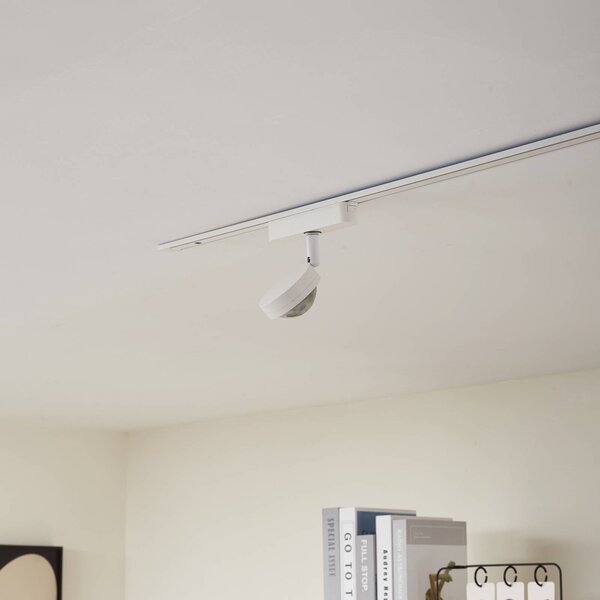 Spot LED Lindby 48 V Lumaro, biały, Ø 7,3 cm, aluminium, ściemniany Lumaro 48V Lindby, możliwość ściemniania, biały / opal, salon / jadalnia, aluminium, nowoczesny