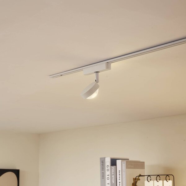 Spot LED Lindby 48 V Lumaro, biały, Ø 7,3 cm, aluminium, ściemniany Lumaro 48V Lindby, możliwość ściemniania, biały / opal, salon / jadalnia, aluminium, nowoczesny