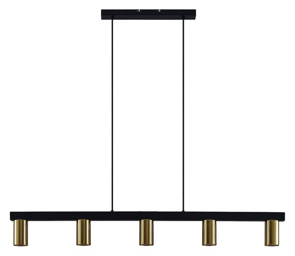Lampa Wisząca Lindby, Baliko, ściemnialny, czarny, salon, metal, nowoczesny