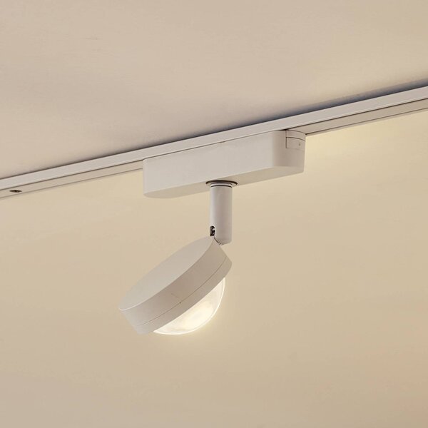 Spot LED Lindby 48 V Lumaro, biały, Ø 7,3 cm, aluminium, ściemniany Lumaro 48V Lindby, możliwość ściemniania, biały / opal, salon / jadalnia, aluminium, nowoczesny