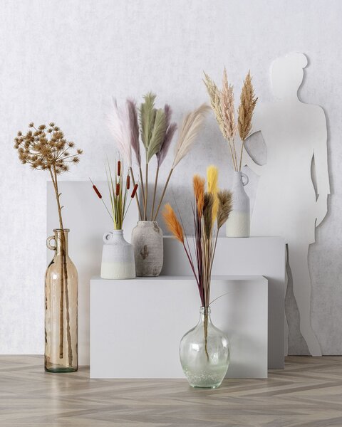 Gałązka Trawy Pampasowej 90cm cream