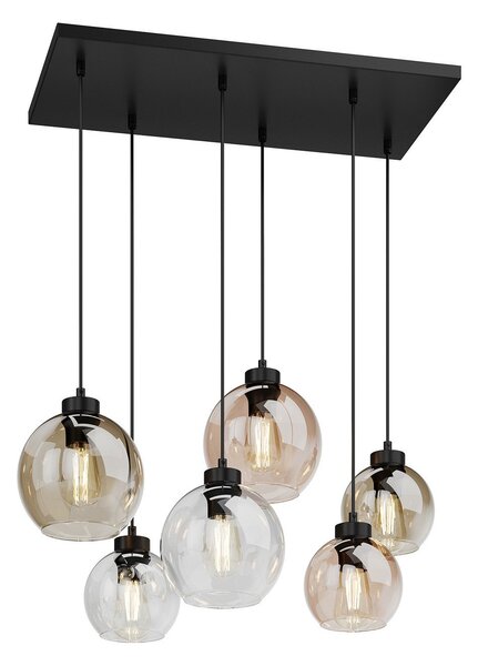 Lampa Wisząca TK Lighting, Cubus, ściemnialny, wielokolorowy, salon, szkło, nowoczesny