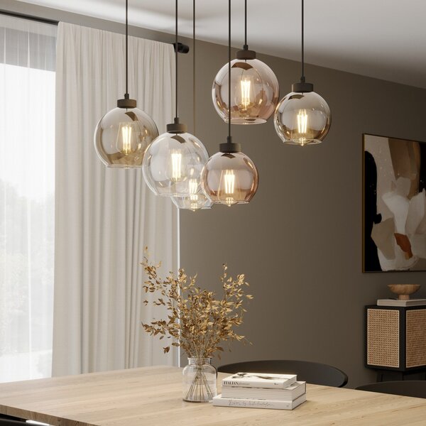 Lampa Wisząca TK Lighting, Cubus, ściemnialny, wielokolorowy, salon, szkło, nowoczesny