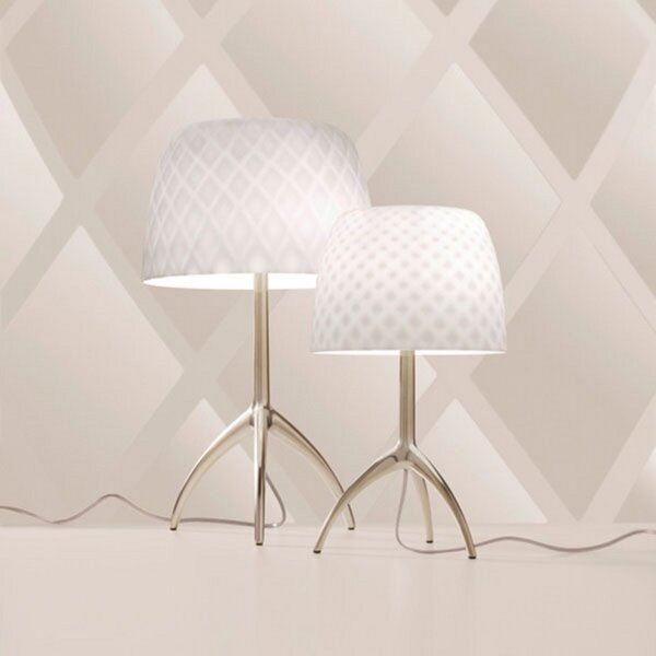 Lampa Stołowa Foscarini, Lumiere, biały, salon, szkło, design