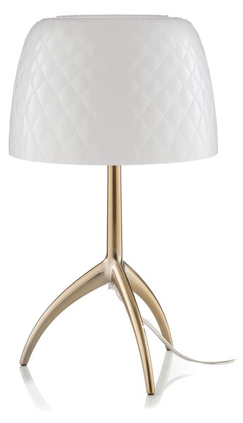 Lampa Stołowa Foscarini, Lumiere, ściemnialny, biały, salon, szkło, design