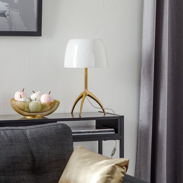 Lampa Stołowa Foscarini, Lumiere, biały, salon, szkło, design