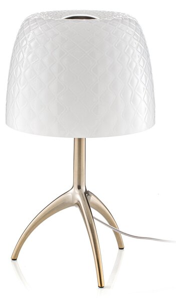 Lampa Stołowa Foscarini, Lumiere, biały, salon, szkło, design
