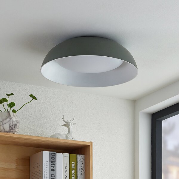 Lampy sufitowe Lindby, Juliven, szary, salon, metal, nowoczesny