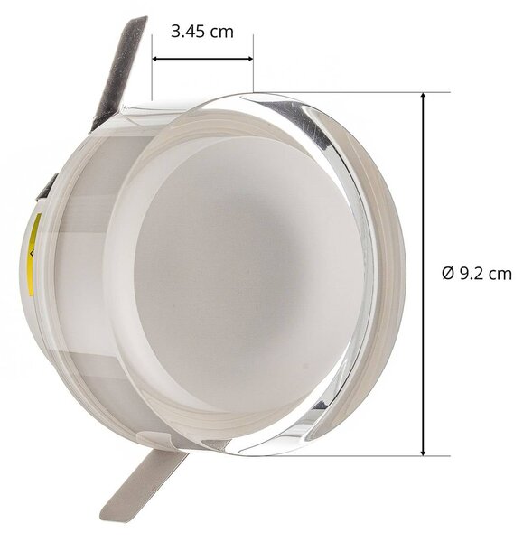 Wever & Ducré Lighting WEVER & DUCRÉ Mirbi IP44 1.0 oprawa wpuszczana LED okrągła 1.0, możliwość ściemniania, biały / opal, łazienka, tworzywo sztuczne, design