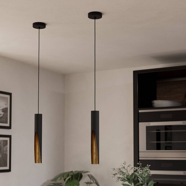 EGLO Lampa wisząca Barbotto, czarny, salon / jadalnia, metal, nowoczesny