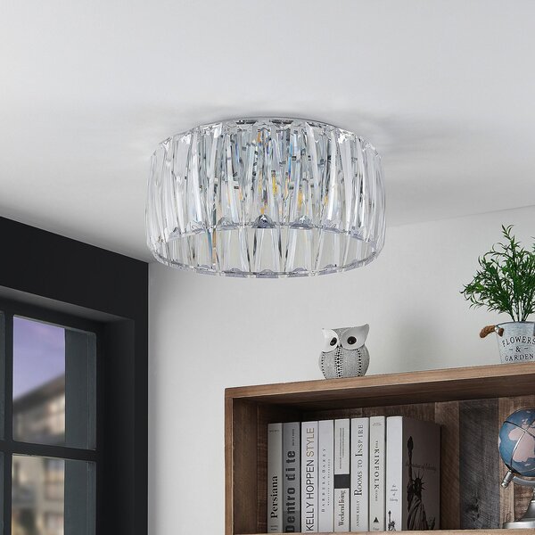 Lampa Sufitowa Lindby, Sofia, ściemnialny, transparentny, salon, tworzywo sztuczne, nowoczesny