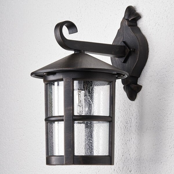 Zewnętrzna Lampa Lindby, FLORENTINE, ściemnialny, brąz rdzawy, taras, metal, nowoczesny