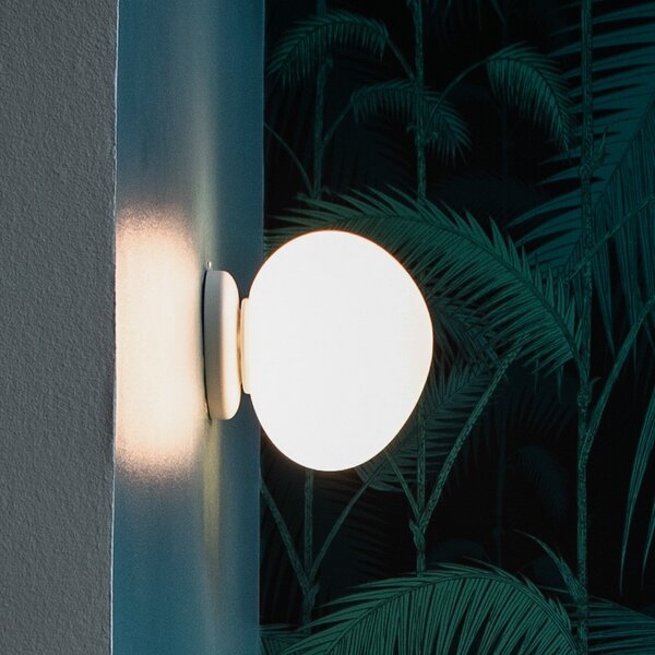Lampa Ścienna Foscarini, Gregg piccola, ściemnialny, biały, łazienka, szkło, design