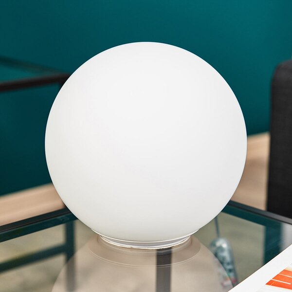 Lampa Stołowa Artemide, Dioscuri, ściemnialny, biały, salon, szkło, design