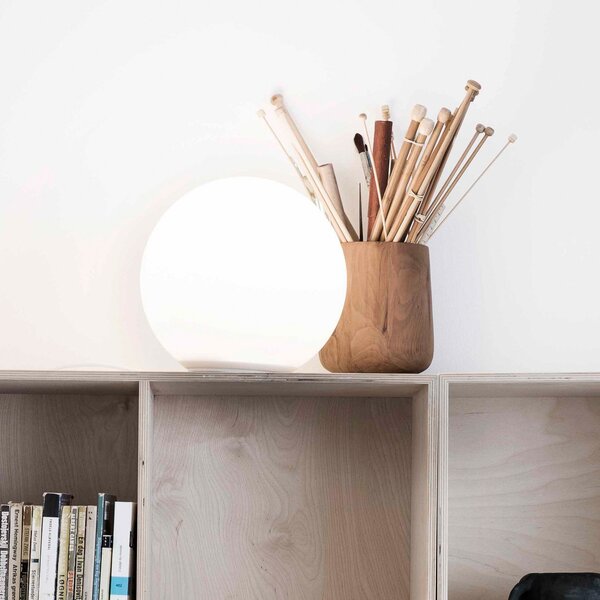 Lampa Stołowa Artemide, Dioscuri, ściemnialny, biały, salon, szkło, design