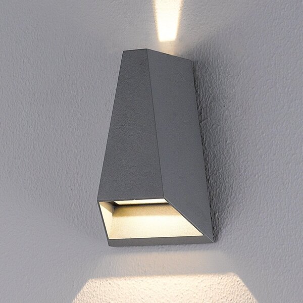 Zewnętrzna Lampa Lucande, JENDRIK, czarny, taras, metal, nowoczesny