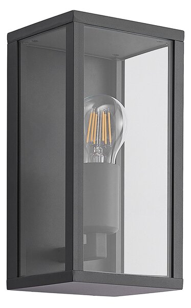 Zewnętrzna Lampa Lindby, Peldar, ściemnialny, czarny, balkon, metal, nowoczesny
