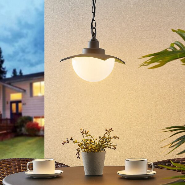 Zewnętrzna Lampa Lindby, Elinda, ściemnialny, czarny, metal, dworkowy | rustykalny