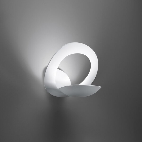 Lampa Ścienna Artemide, Pirce, ściemnialny, biały, przedpokój, metal, design