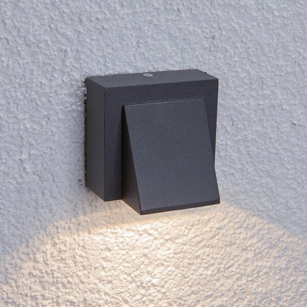Zewnętrzna Lampa Lucande, MARIK, czarny, balkon, metal, nowoczesny