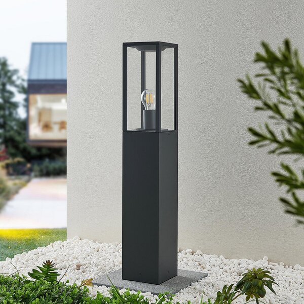 Zewnętrzna Lampa Lindby, Peldar, ściemnialny, czarny, taras, metal, nowoczesny