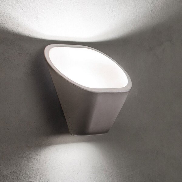 Lampa Ścienna Foscarini, Aplomb R7s, ściemnialny, biały, salon, beton, design
