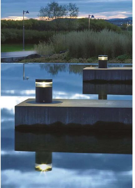 Zewnętrzna Lampa Norlys, szary, taras, aluminium