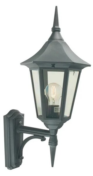 Modena Up Zewnętrzna Lampa Ścienna Mały Czarna - Norlys