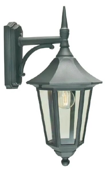 Modena Down Zewnętrzna Lampa Ścienna Mały Czarna - Norlys