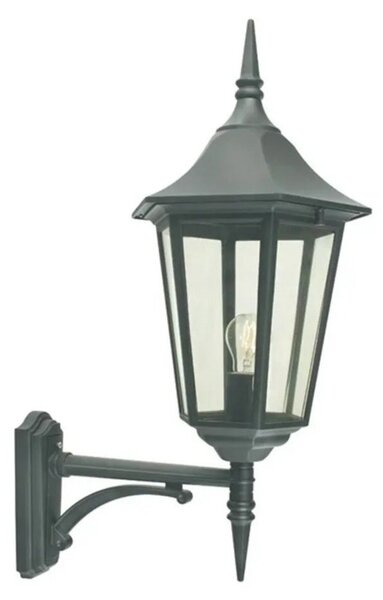 Modena Up Zewnętrzna Lampa Ścienna Duża Czarna - Norlys