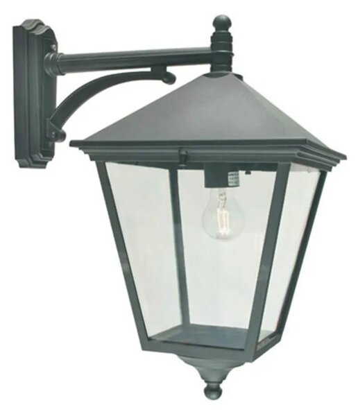 London Down Zewnętrzna Lampa Ścienna Duża Czarna - Norlys