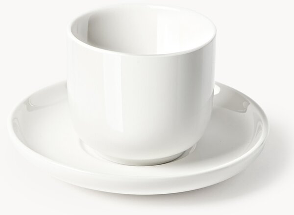 Filiżanka ze spodkiem z porcelany Nessa, 4 elem