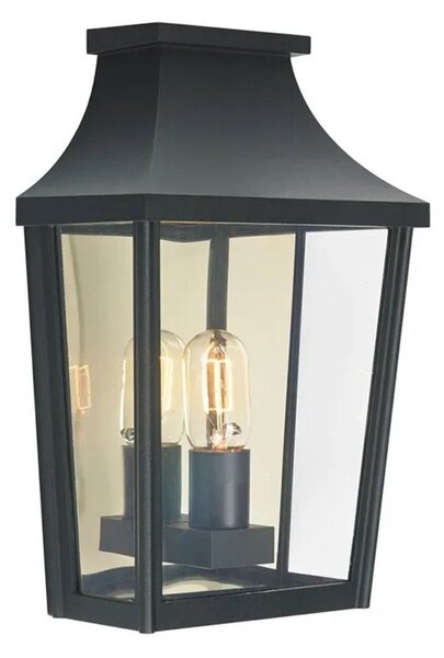 London Zewnętrzna Lampa Ścienna Płaska Czarna - Norlys
