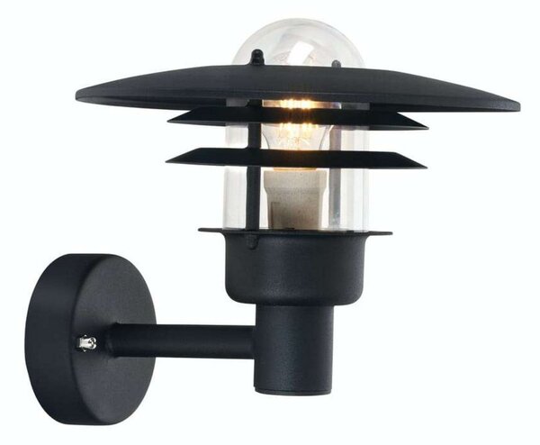 Larvik Zewnętrzna Lampa Ścienna Black - Norlys
