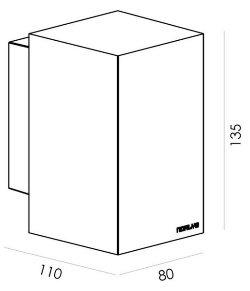 Sandvik Down Ścienna Lampa Ogrodowa LED Graphite - Norlys