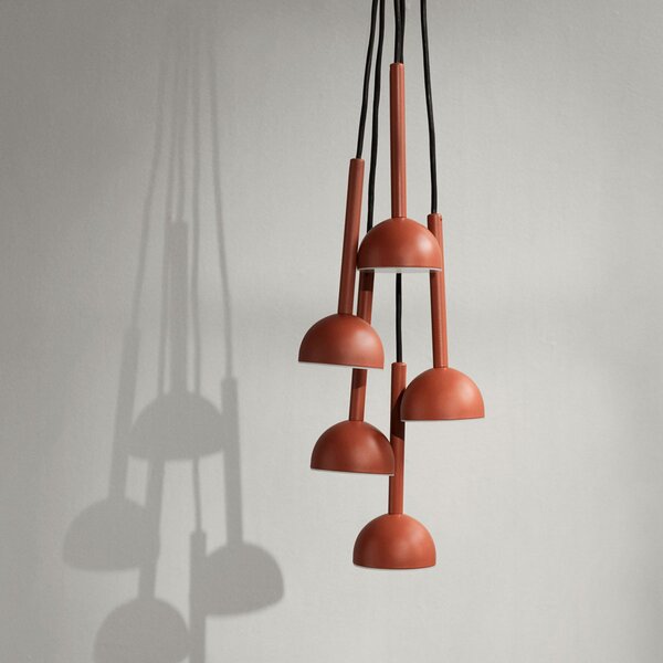 Lampa Wisząca Northern, Blush, ściemnialny, brąz rdzawy, salon, metal, design