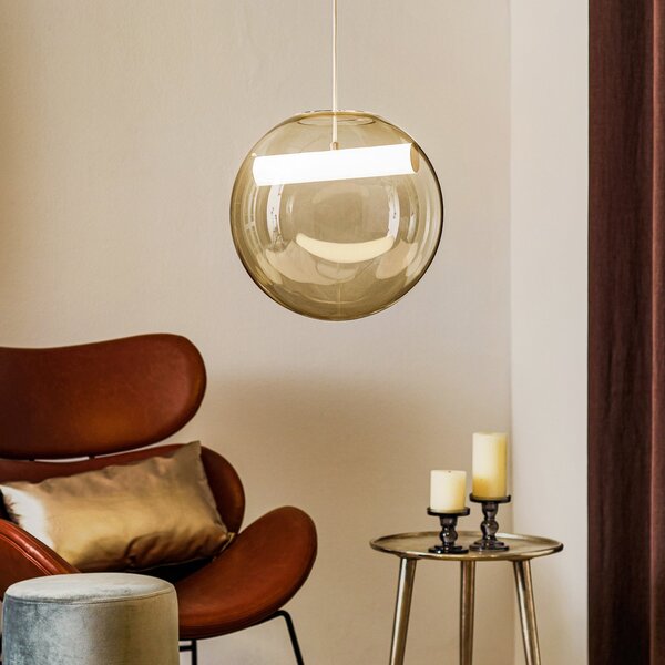 Lampa Wisząca Northern, Reveal, ściemnialny, transparentny, salon, szkło, design