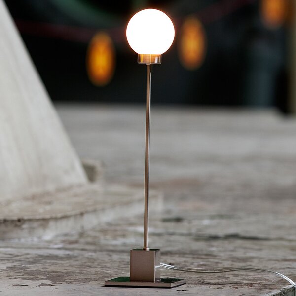 Lampa Stołowa Northern, Snowball, ściemnialny, metaliczny, salon, szkło, design