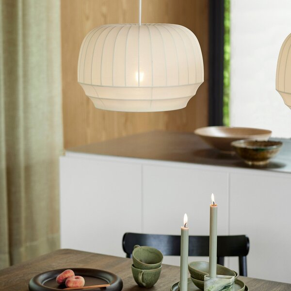 Lampa Wisząca Northern, Tradition small, ściemnialny, biały, salon, tkanina | tekstylia, design