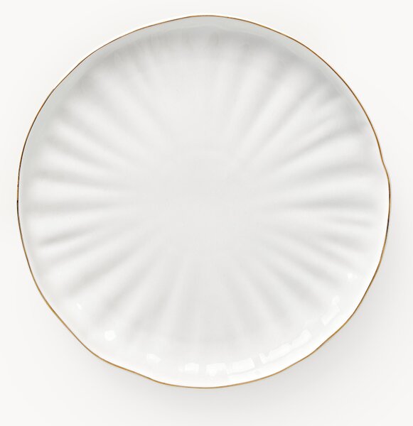 Talerz duży z porcelany z reliefem Sali, 2 szt