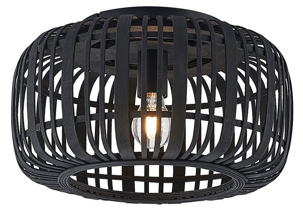 Lampa Sufitowa Lindby, Canyana, ściemnialny, drewniany, salon, drewno, dworkowy | rustykalny