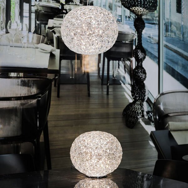 Lampa Stołowa Kartell, Planet, transparentny, salon, tworzywo sztuczne, design