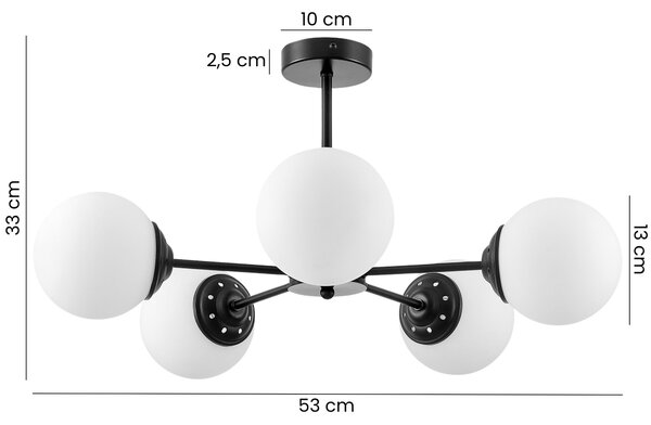 NOWOCZESNA LAMPA WISZĄCA CZARNA FINO RING W5