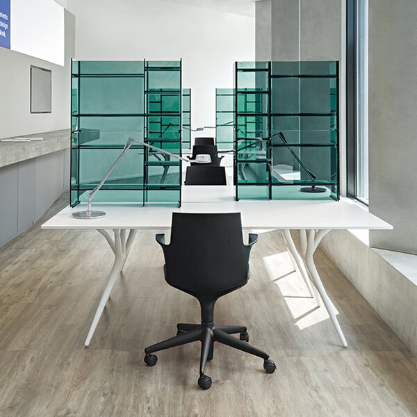 Lampa Stołowa Kartell, Aledin Dec, transparentny, salon, tworzywo sztuczne, nowoczesny