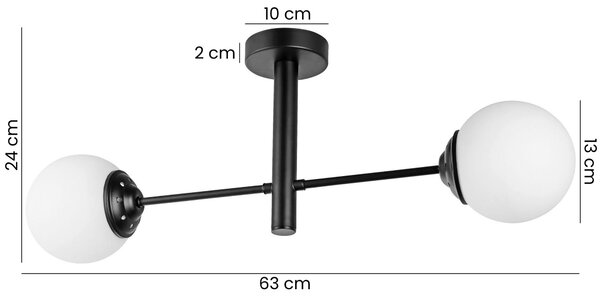 NOWOCZESNA LAMPA SUFITOWA WISZĄCA CZARNA FINO W2